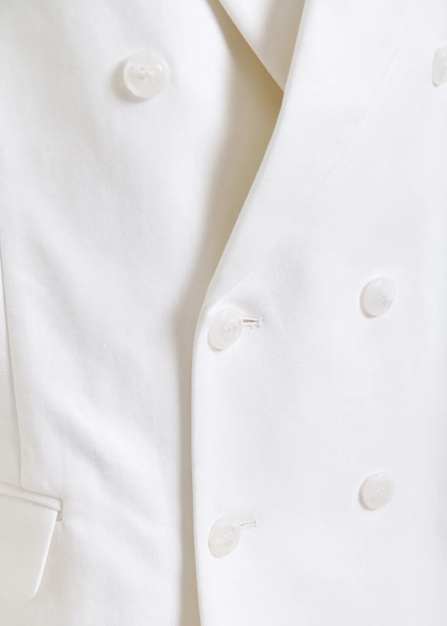 Americana con doble botonadura, blanco