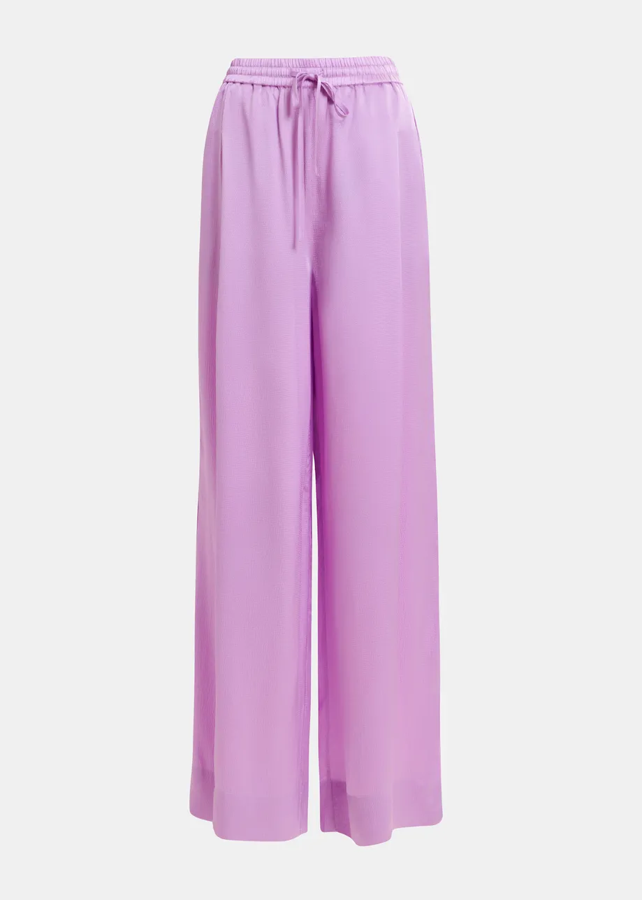 Pantalon lilas à jambes larges