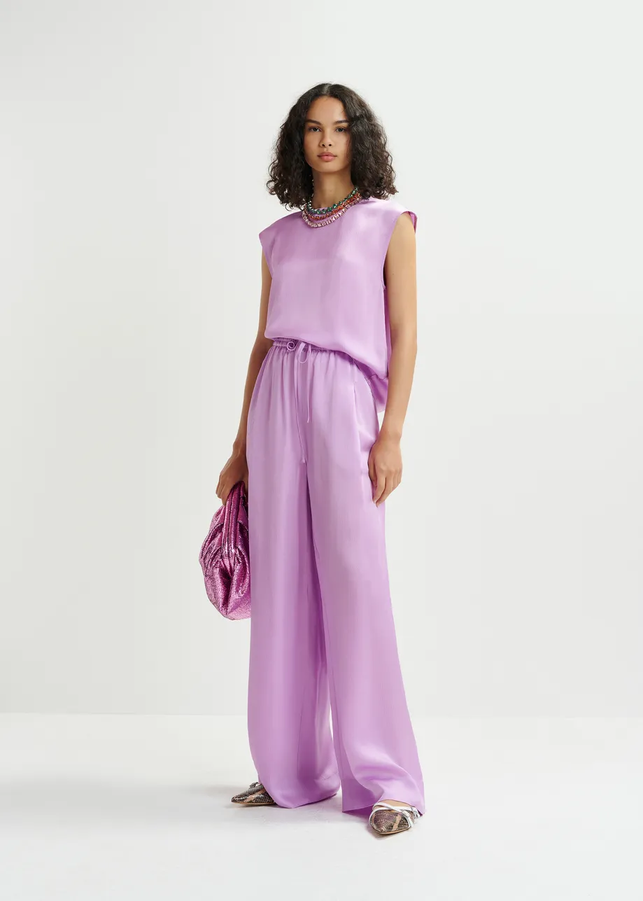 Lilac wide-leg pants