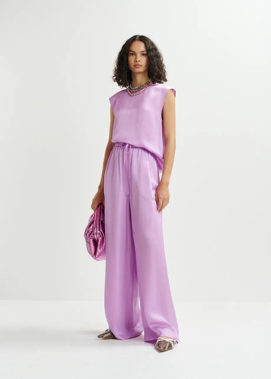 Lilac wide-leg pants