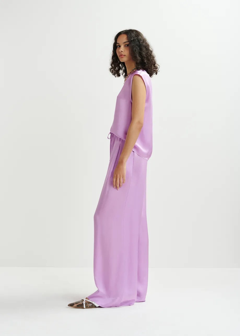 Lilac wide-leg pants