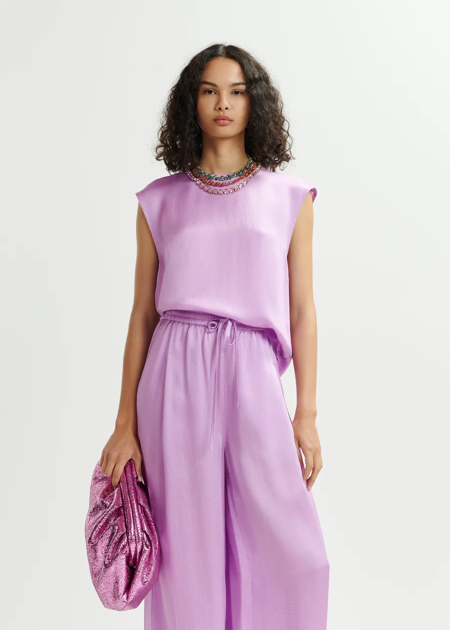 Lilac wide-leg pants