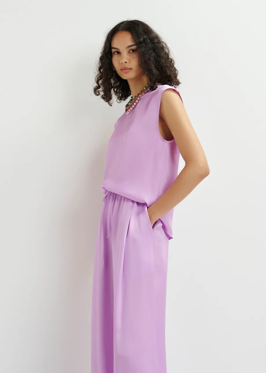 Lilac wide-leg pants