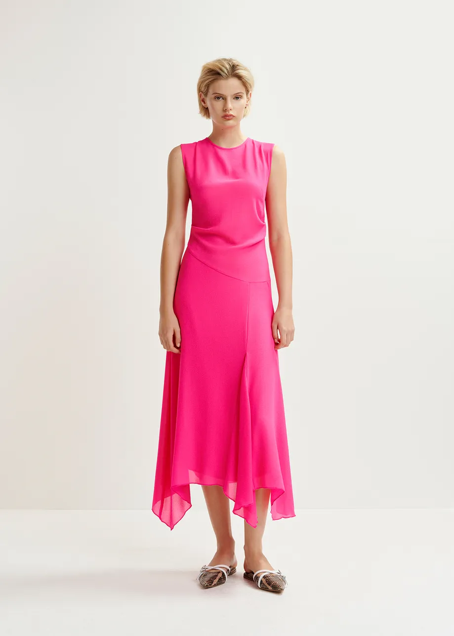 Robe mi-longue rose