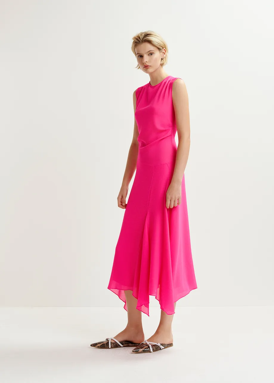 Robe mi-longue rose