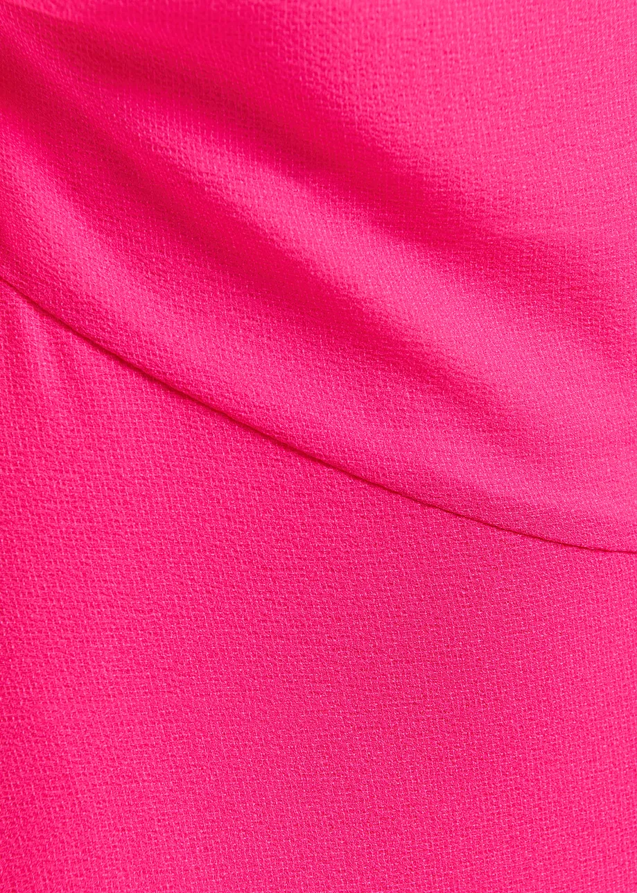 Roze midi-jurk