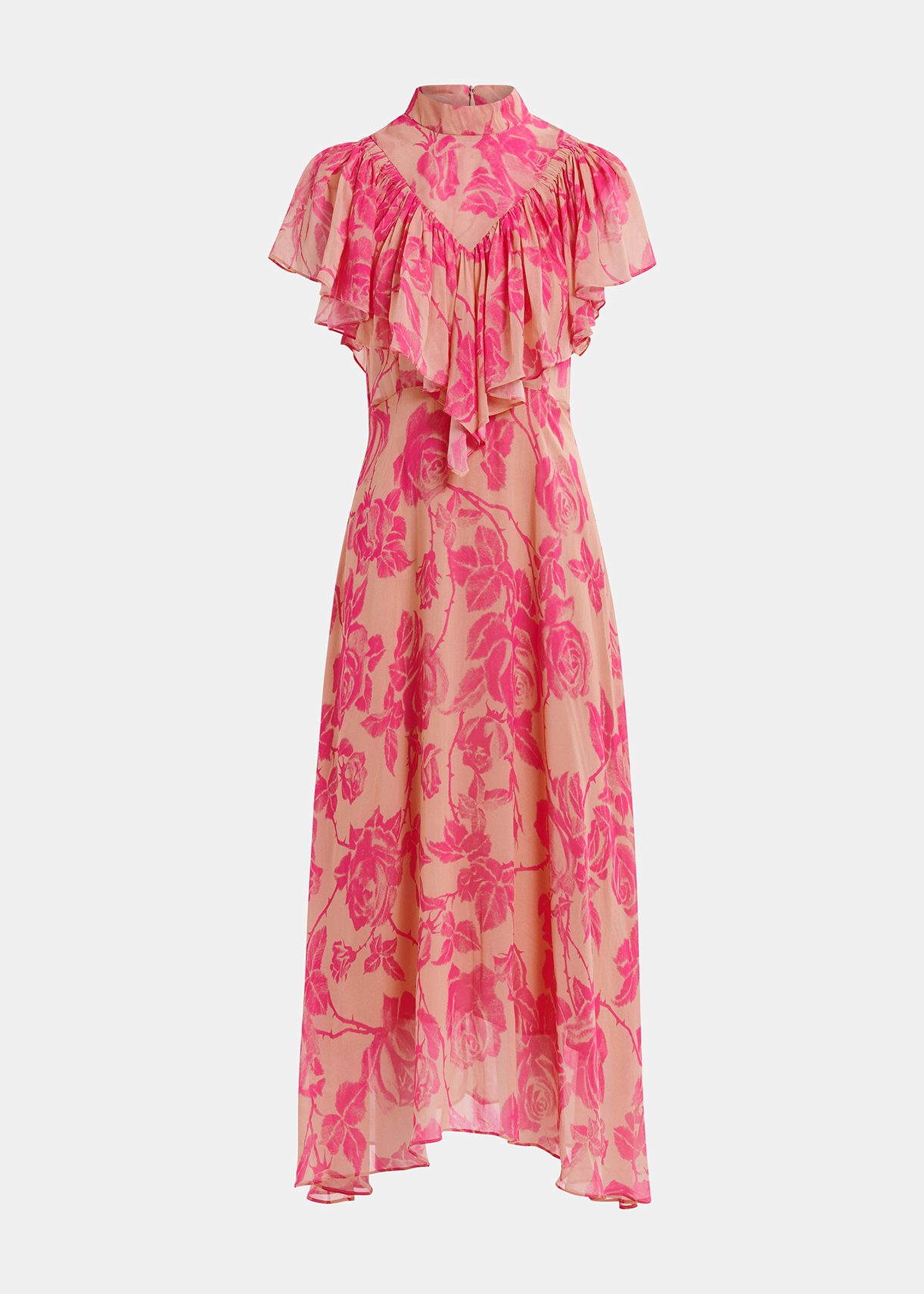 ワンピース [ESSENTIEL ANTWERPILLIGO] Flower midi dress Multicolor off the shoulder midi dress | Essentiel Antwerp