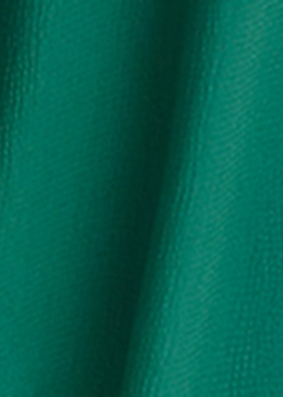Dark green wide-Leg pants with contrast stitching