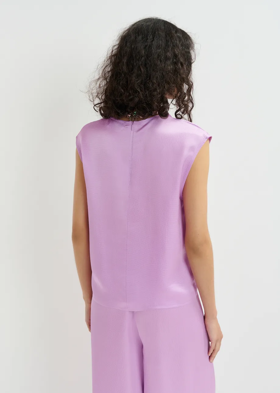 Lilac sleeveless top