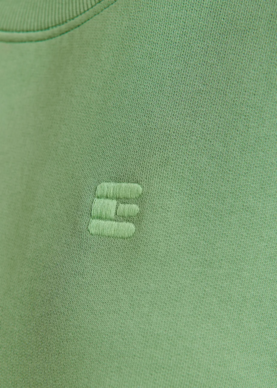 Sweatshirt kaki avec E