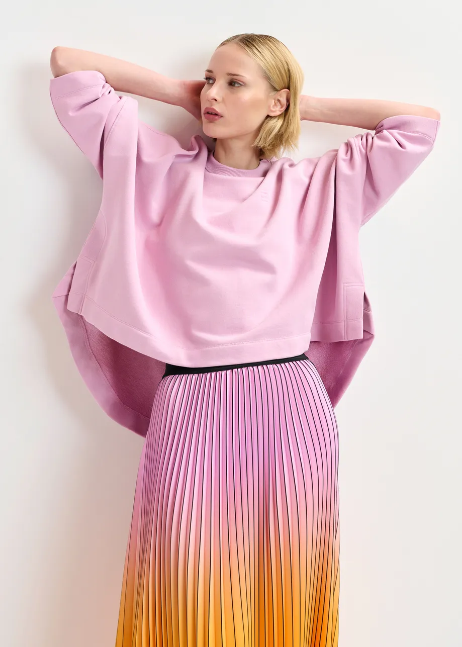 Sweatshirt rose avec E