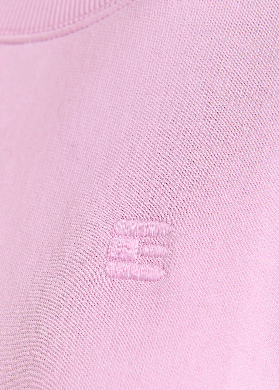 Sweatshirt rose avec E