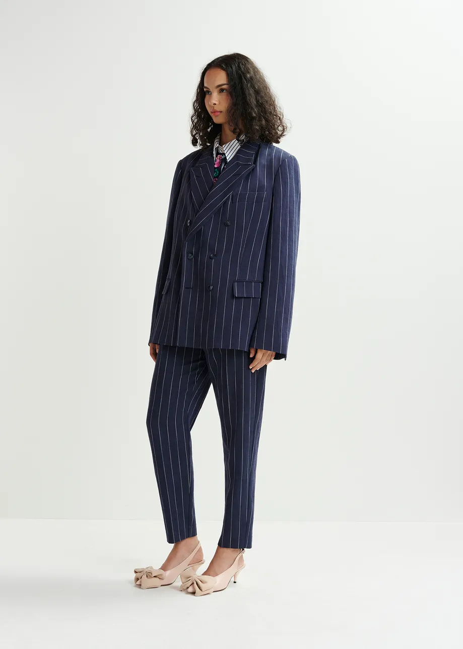 Pantalón de raya diplomática, azul oscuro