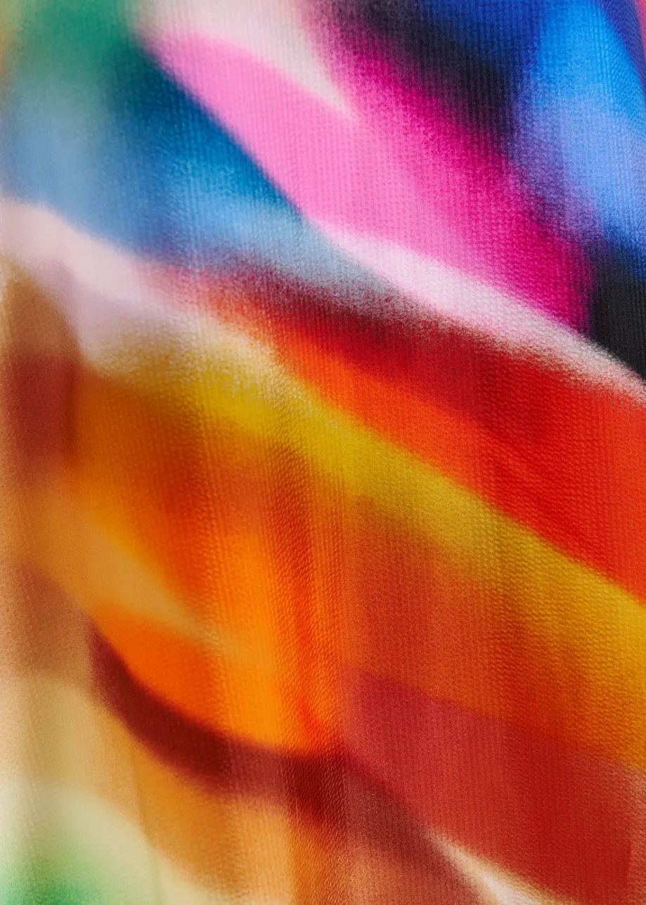 Pink and multicolored mini-length dress