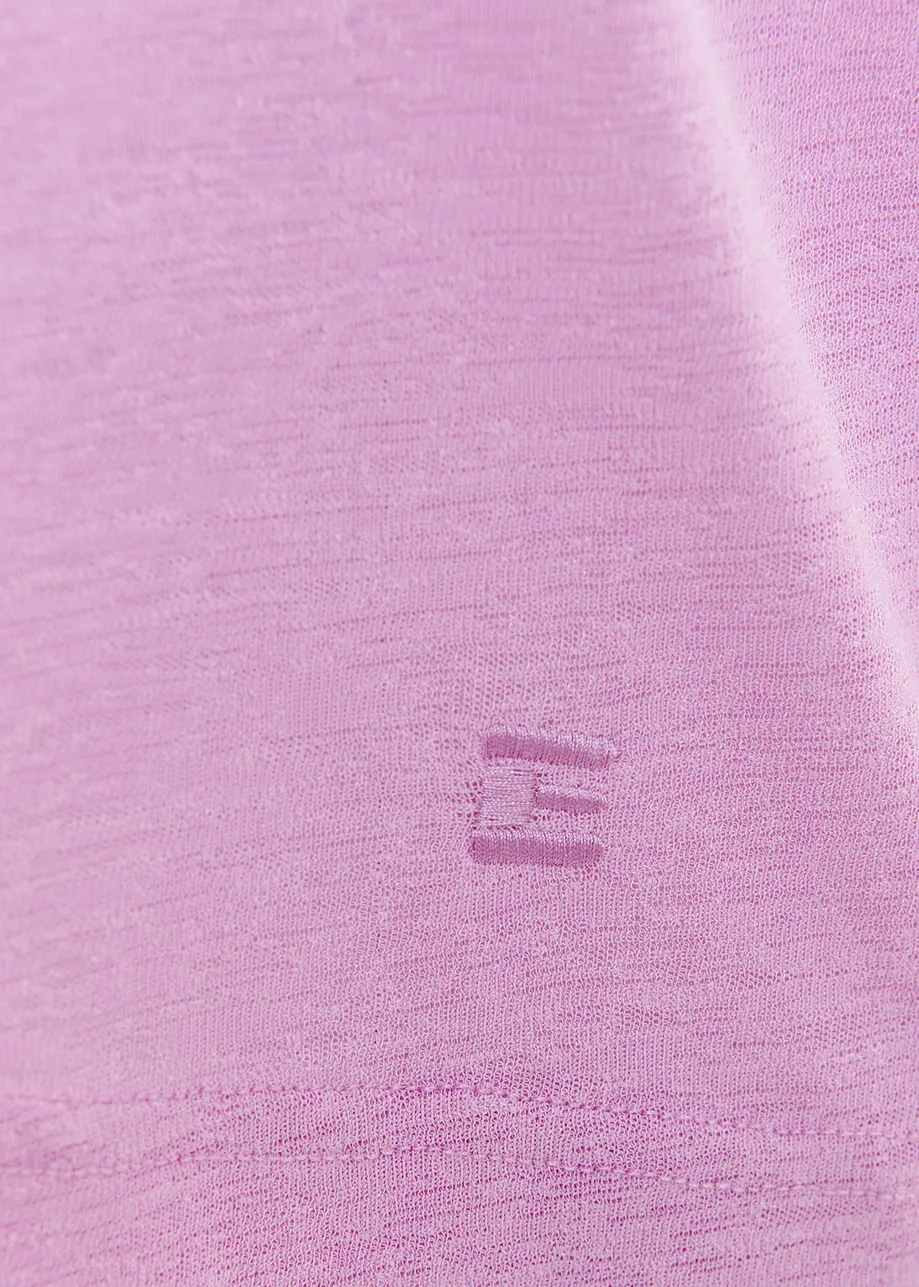 Lilac t-shirt with back panel