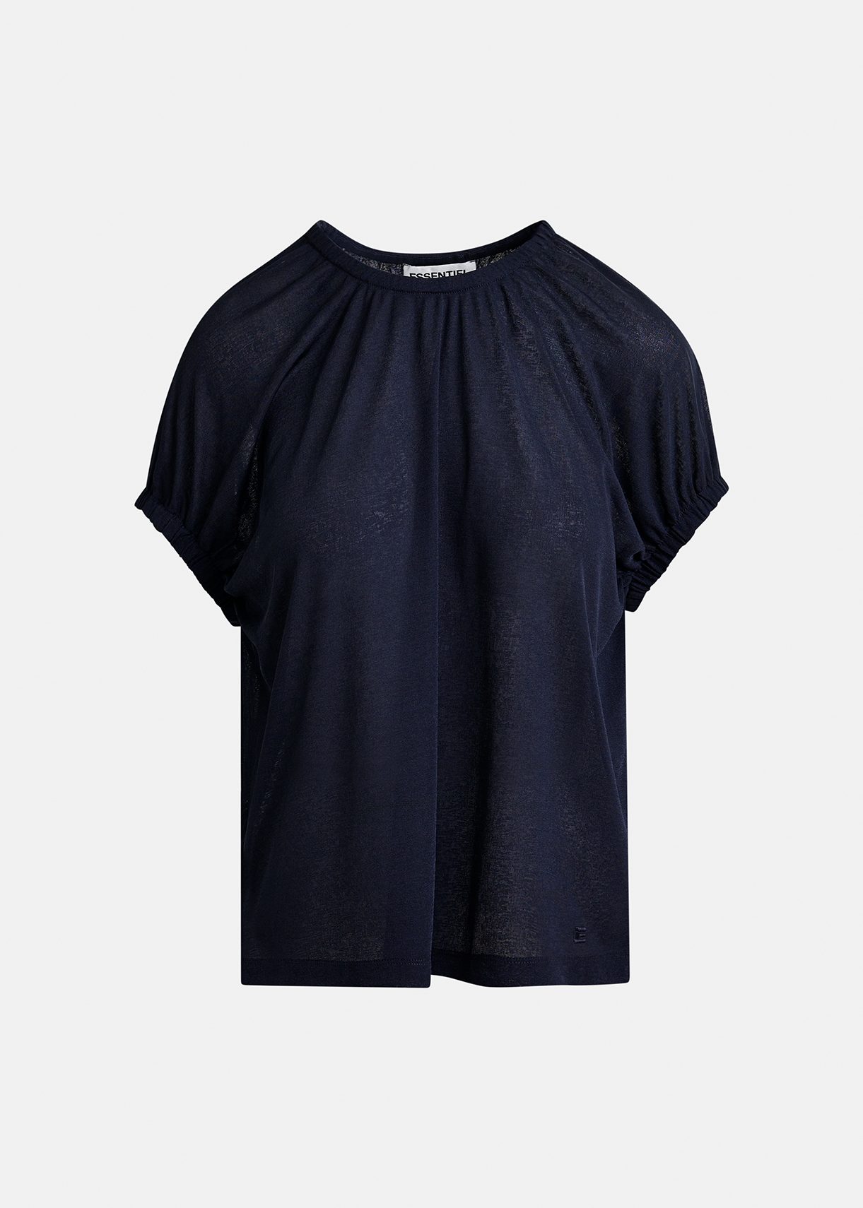 Dark blue t-shirt with back panel