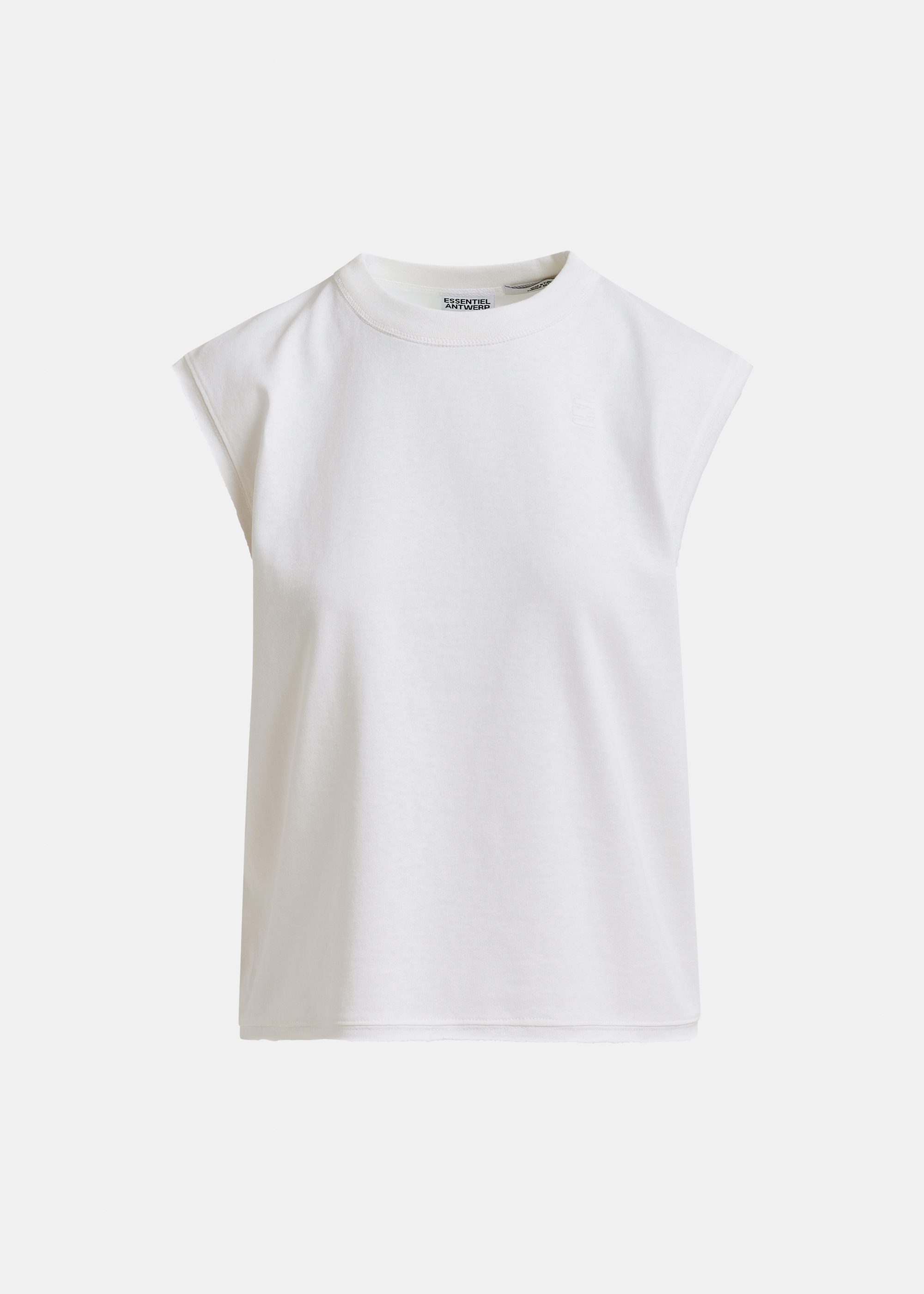 White cap-sleeve organic cotton T-shirt