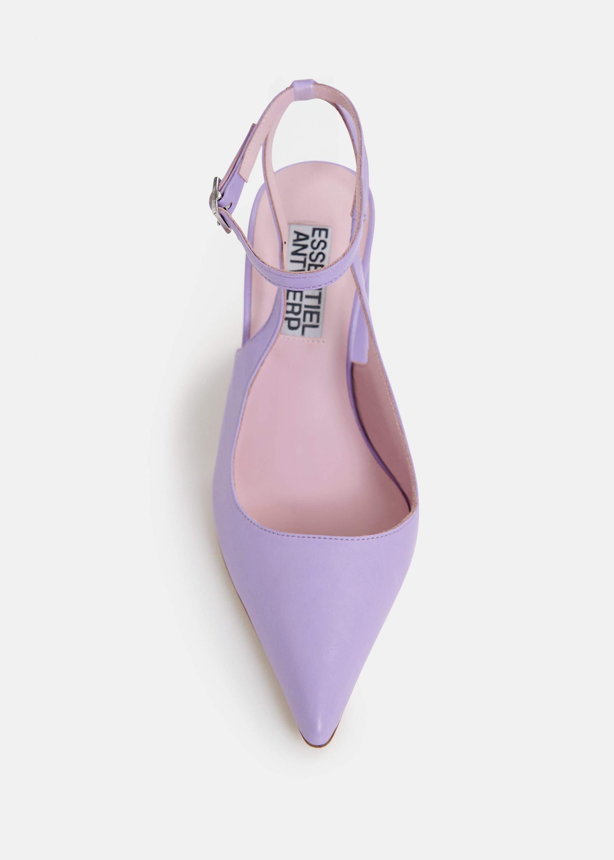 Lilac leather slingback pumps | Essentiel Antwerp United States