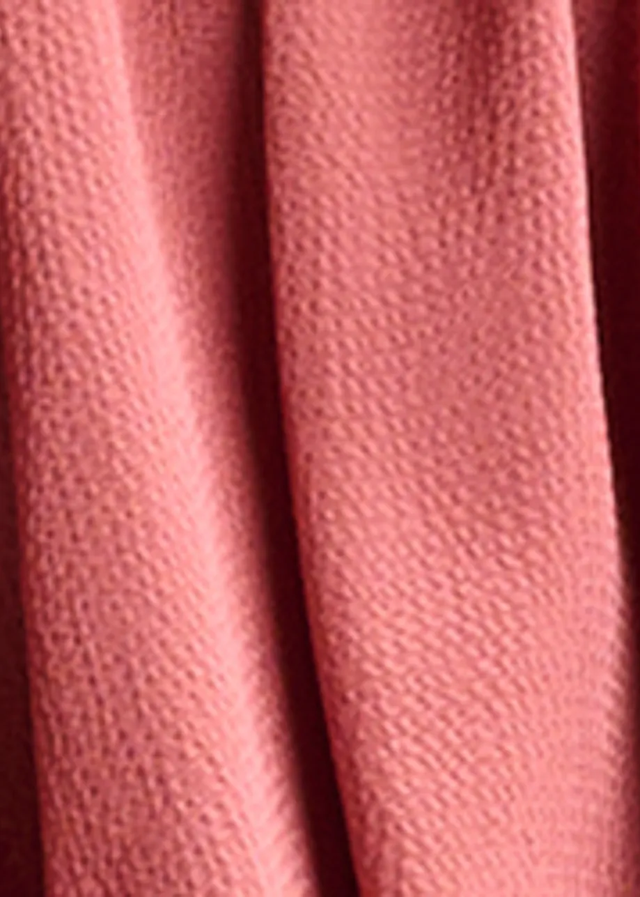 Rust red off-the-shoulder ruffle top