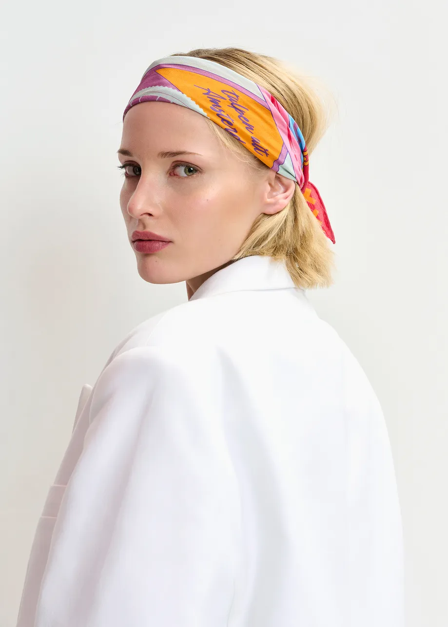 Multicolor Amsterdam-inspired square print scarf – Limited Edition
