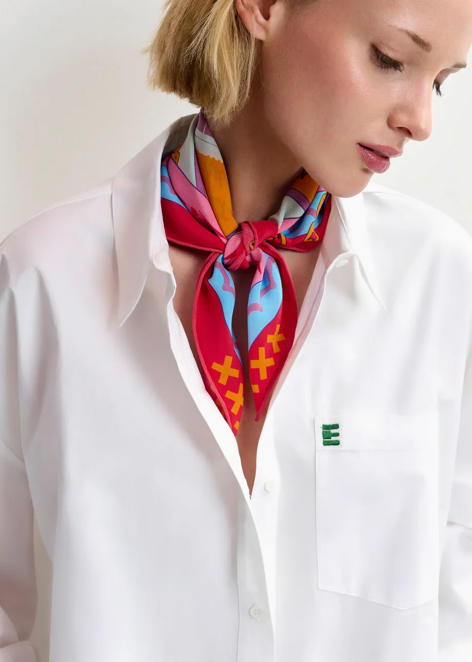 Multicolor Amsterdam-inspired square print scarf – Limited Edition