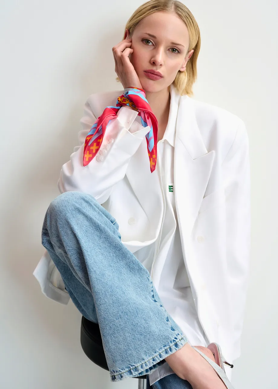 Multicolor Amsterdam-inspired square print scarf – Limited Edition