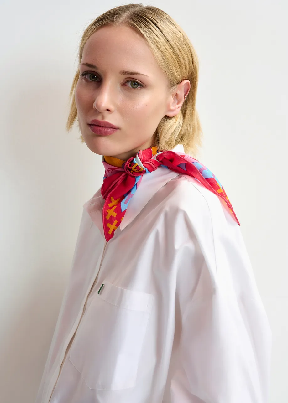 Multicolor Amsterdam-inspired square print scarf – Limited Edition