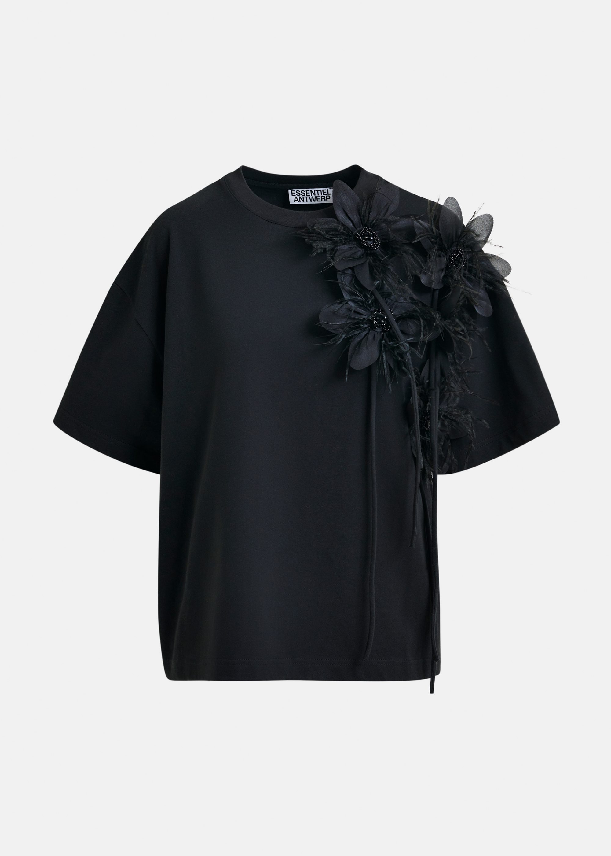 Essentiel Antwerp ★ スパンコール ディテール Tシャツ Essentiel Antwerp スパンコール Tシャツ | ホワイト | FARFETCH JP