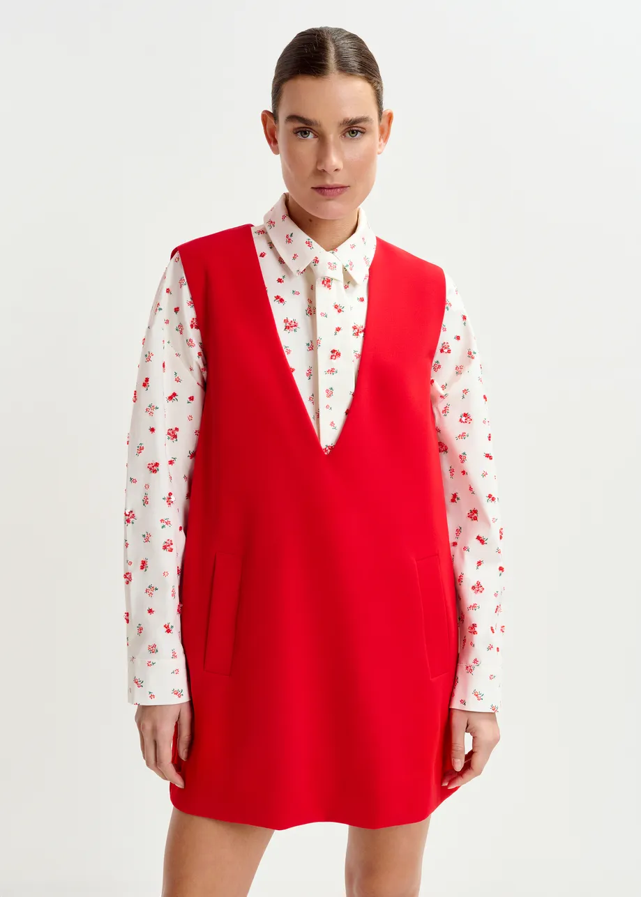 White, red and green rhinestone-embellished tie