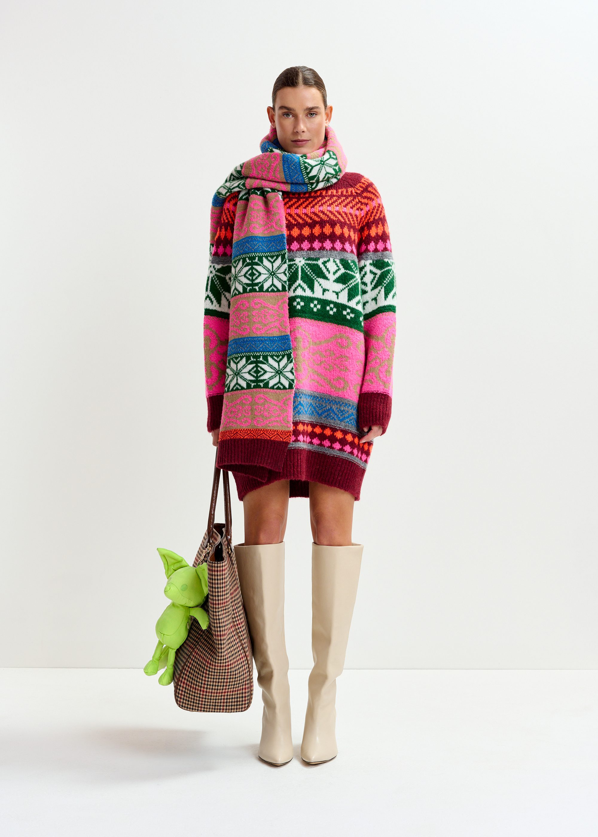 IMANE JACQUARD KNIT DRESS　AMERI　vintage Ameri VINTAGE - アメリ IMANE JACQUARD KNIT DRESS