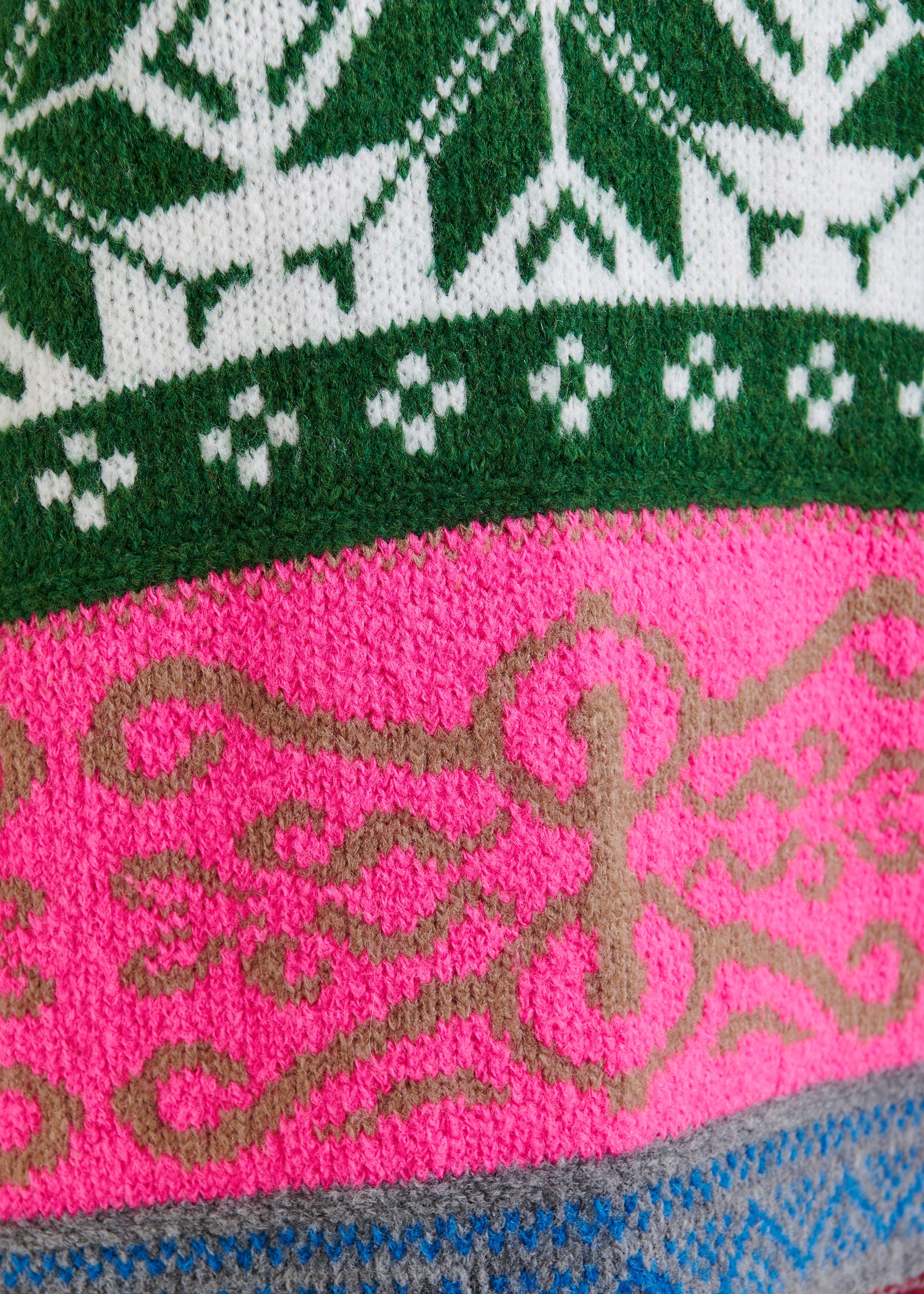 Multicolor jacquard knit dress | Essentiel Antwerp United States