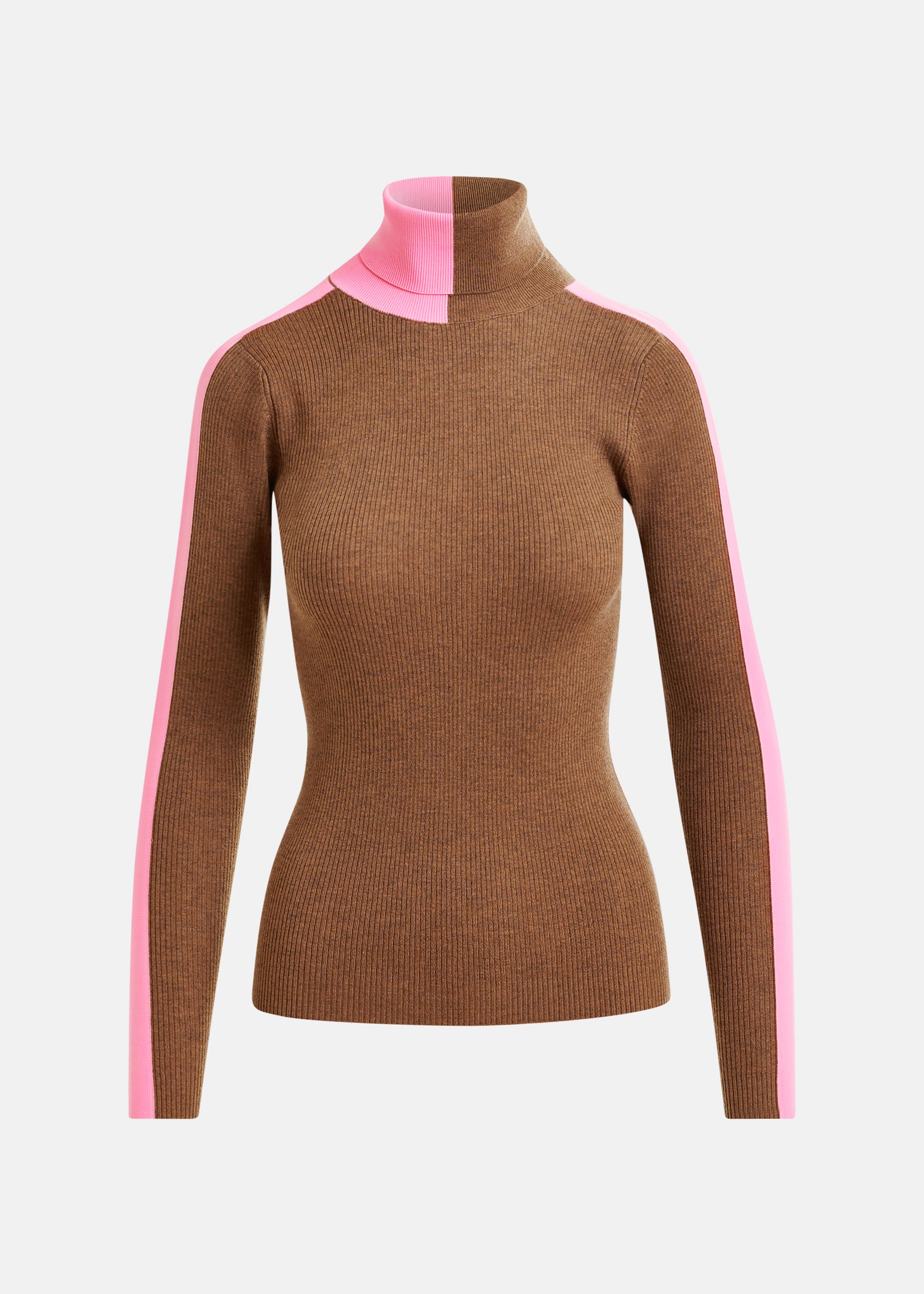 Brown cardigan with removable leopard faux fur collar | Essentiel Brown cardigan with removable leopard faux fur collar | Essentiel
