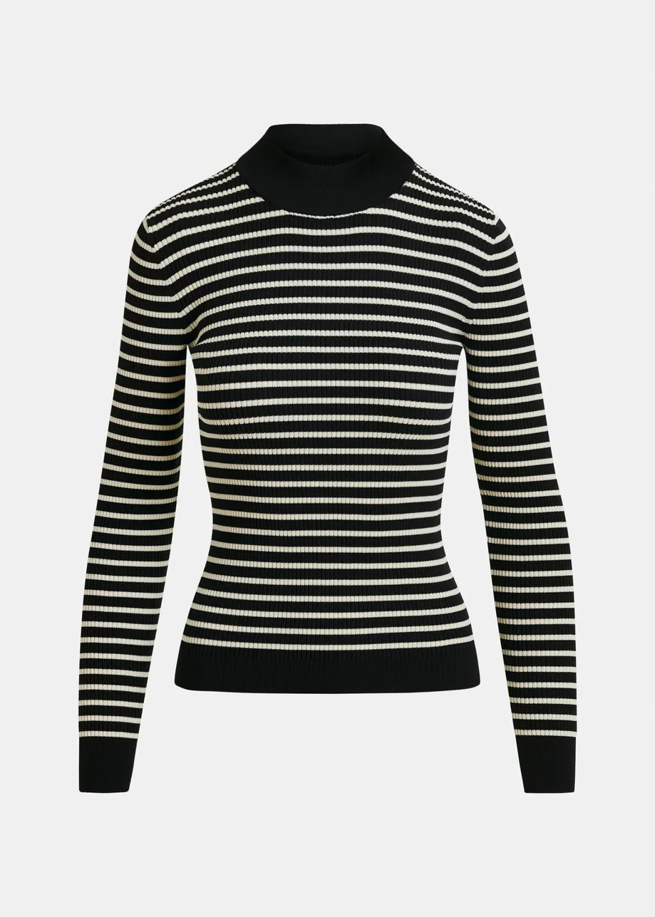 Black and white striped sweater