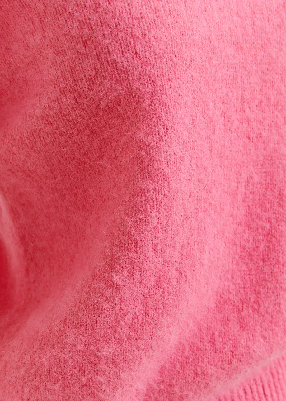 Pink angora blend knit