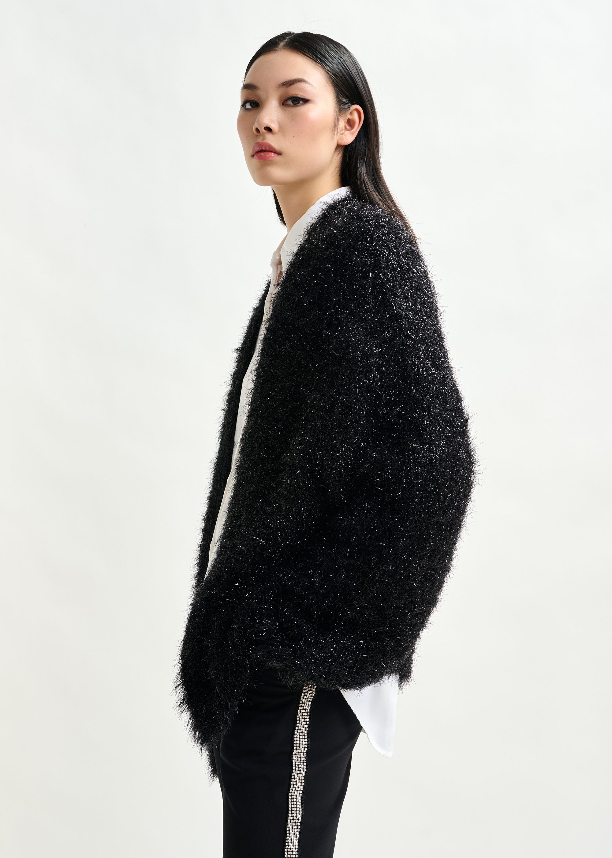 古着 ESSENTIEL Antwerp エッセンシャル カーディガン Essentiel Antwerp Fringed Cardigan Sweater | Anthropologie