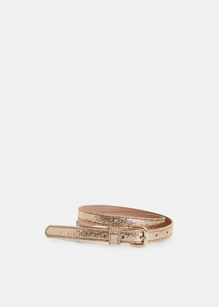 Gold metallic belt