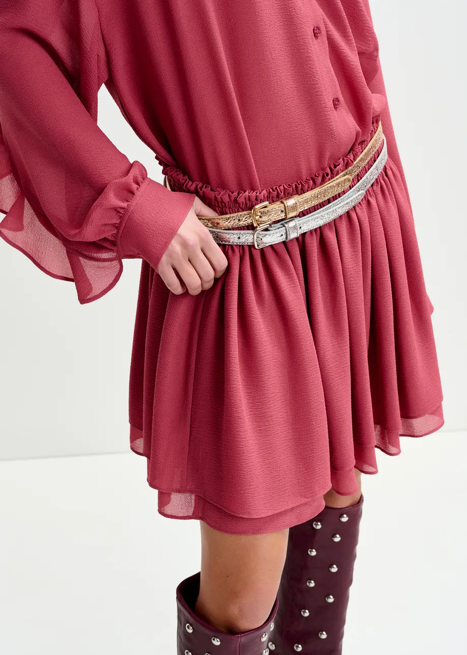 Gold metallic belt