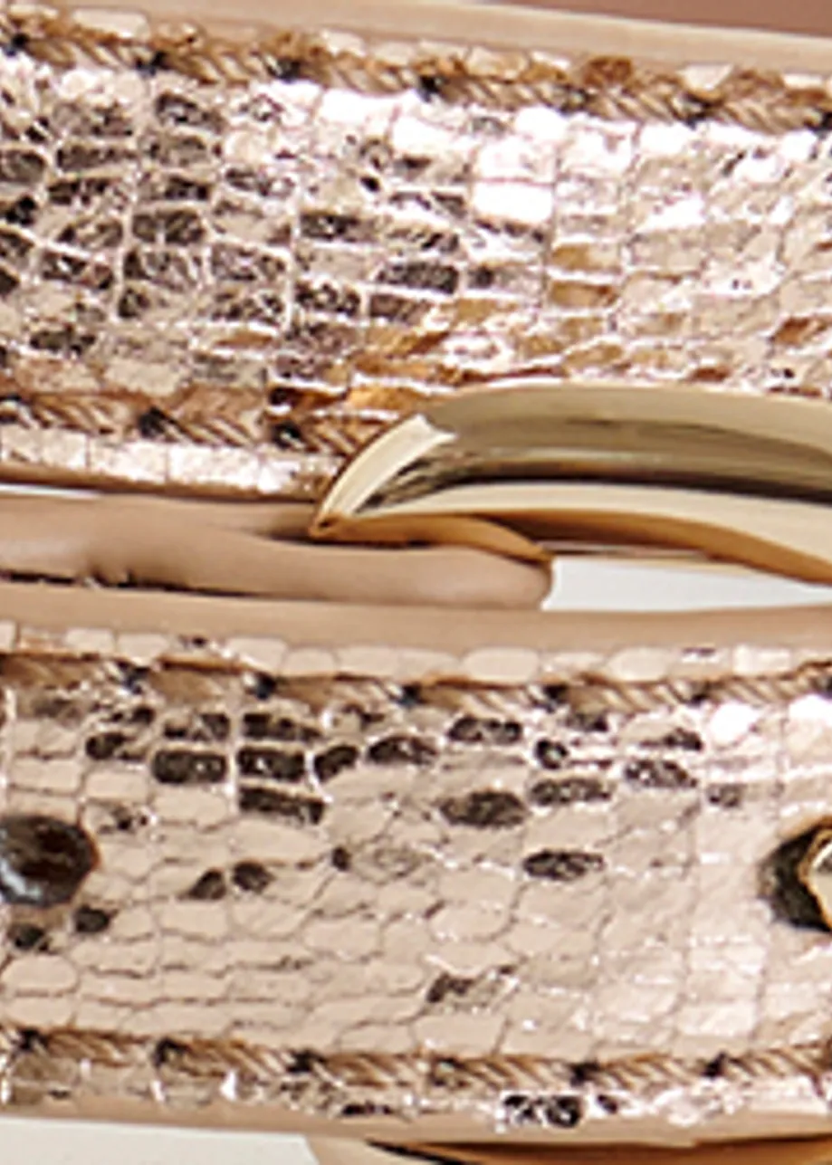 Gold metallic belt