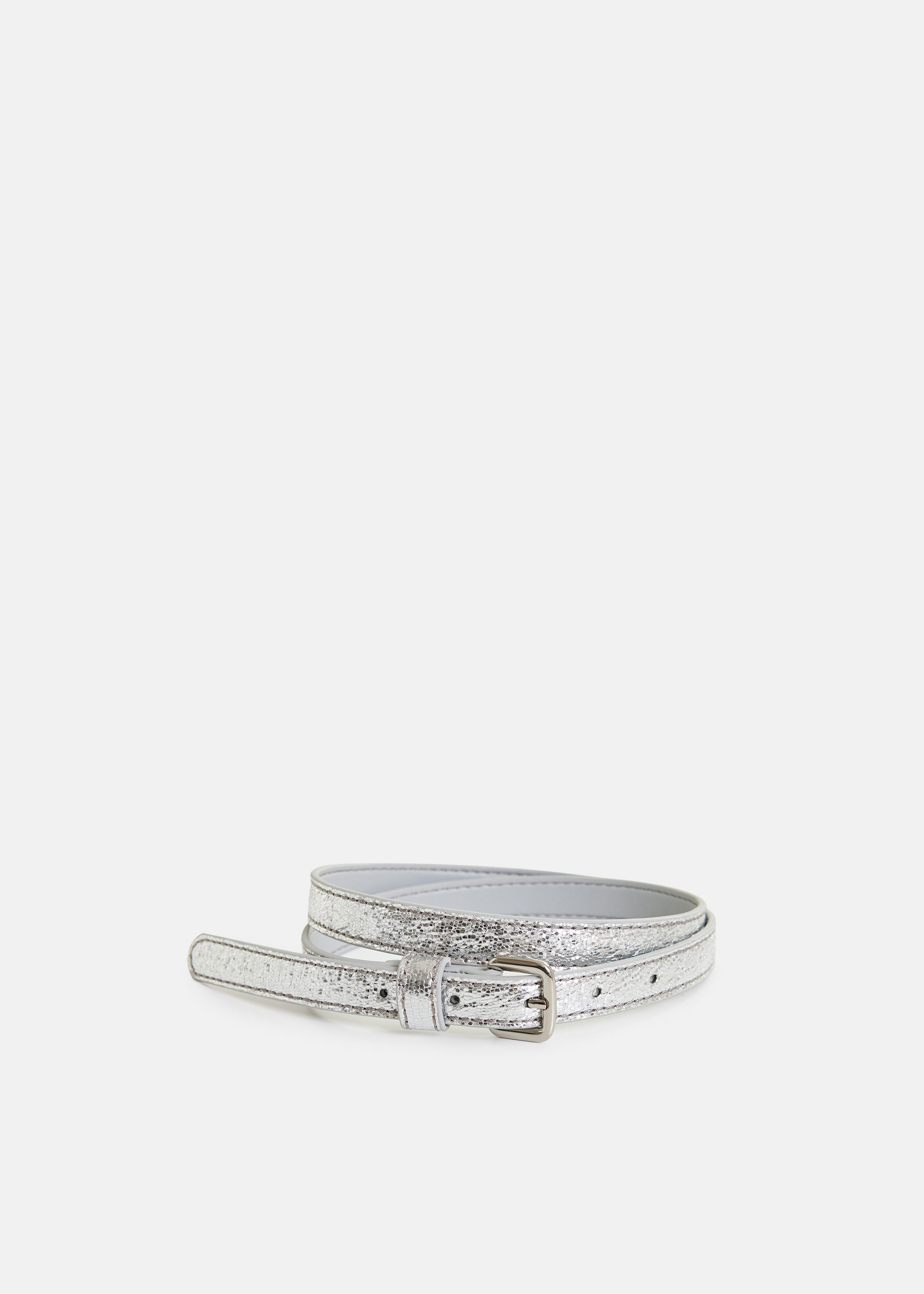 Silver metallic belt | Essentiel Antwerp United States