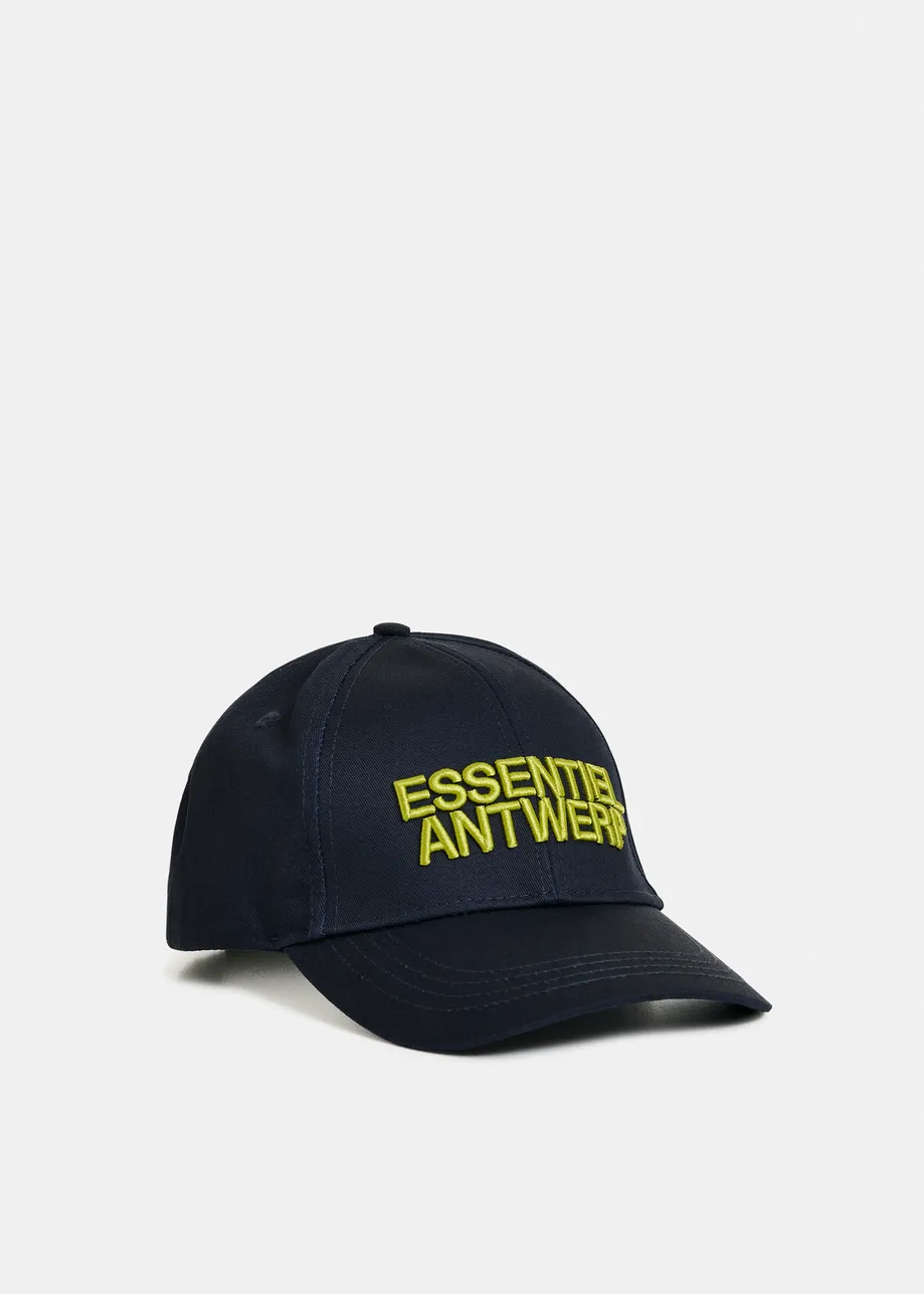 Navy and yellow embroidered baseball cap