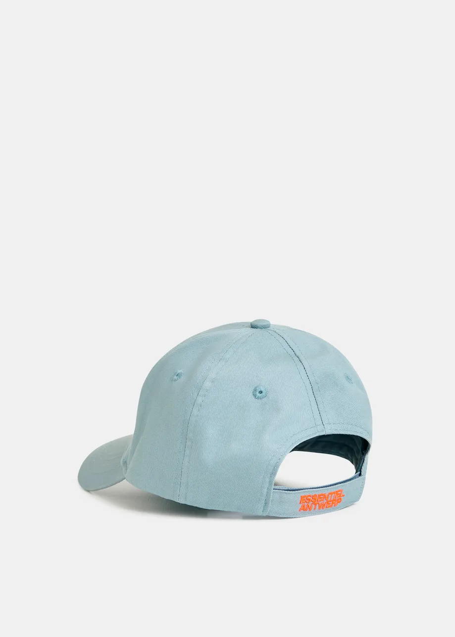 Light blue and orange embroidered baseball cap