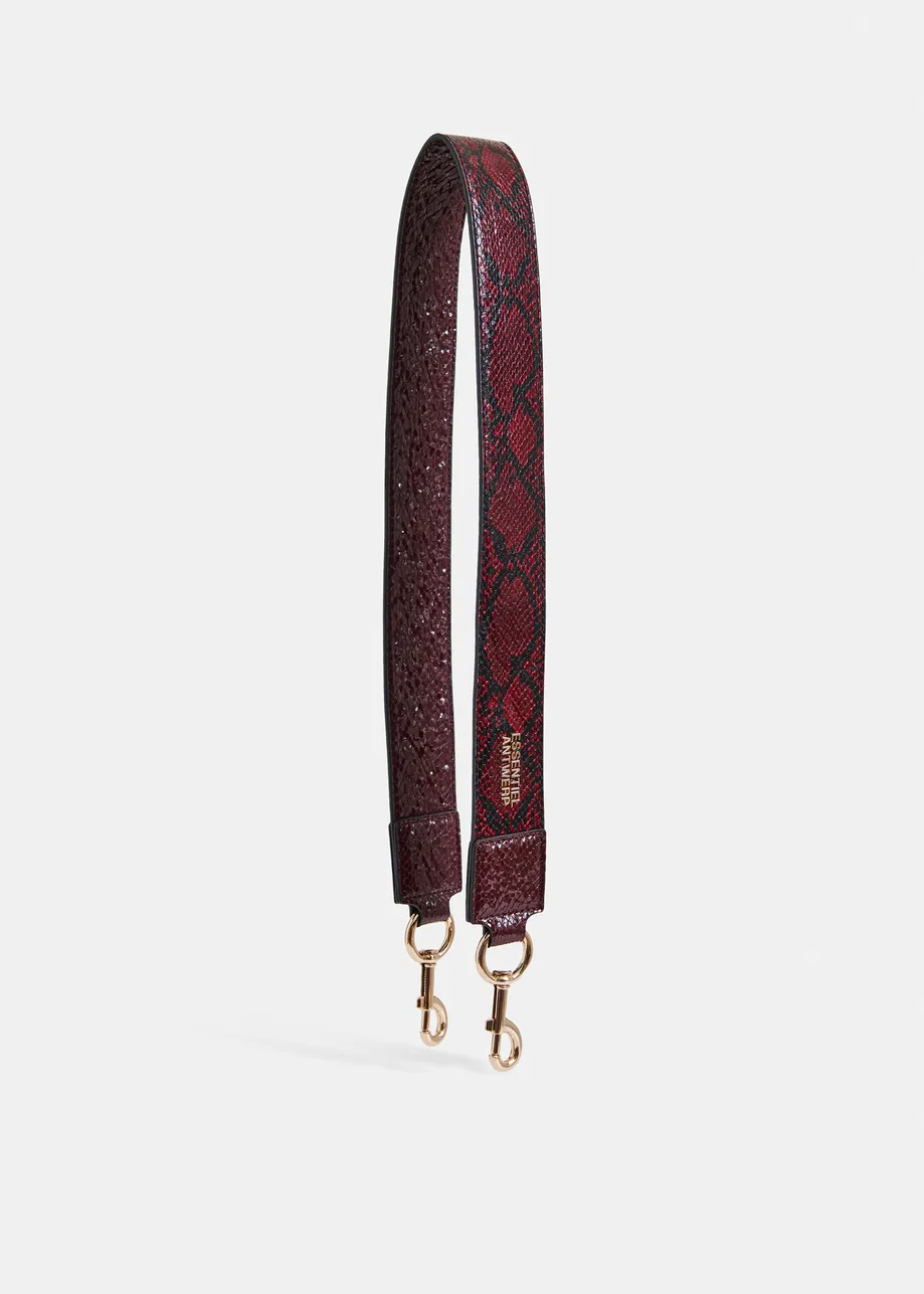 Burgundy and black two-tone detachable shoulder strap