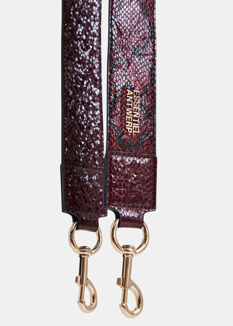 Burgundy and black two-tone detachable shoulder strap