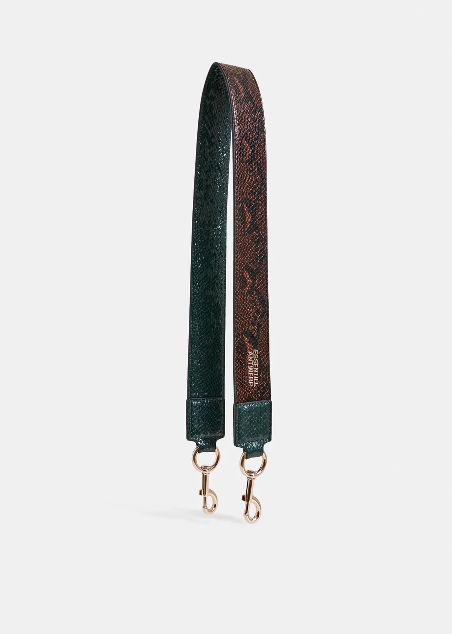 Khaki, brown and black two-tone detachable shoulder strap