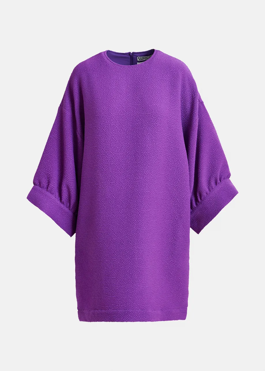 Purple mini dress with wide sleeves