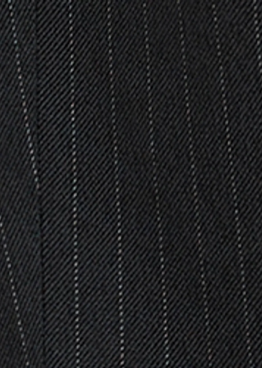 Dark grey and light grey double-breasted blazer with underarm zip detail