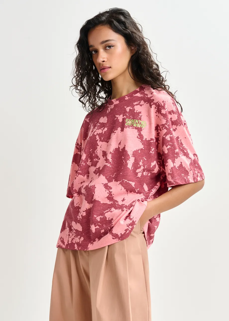 Light brown cotton wide-leg pants