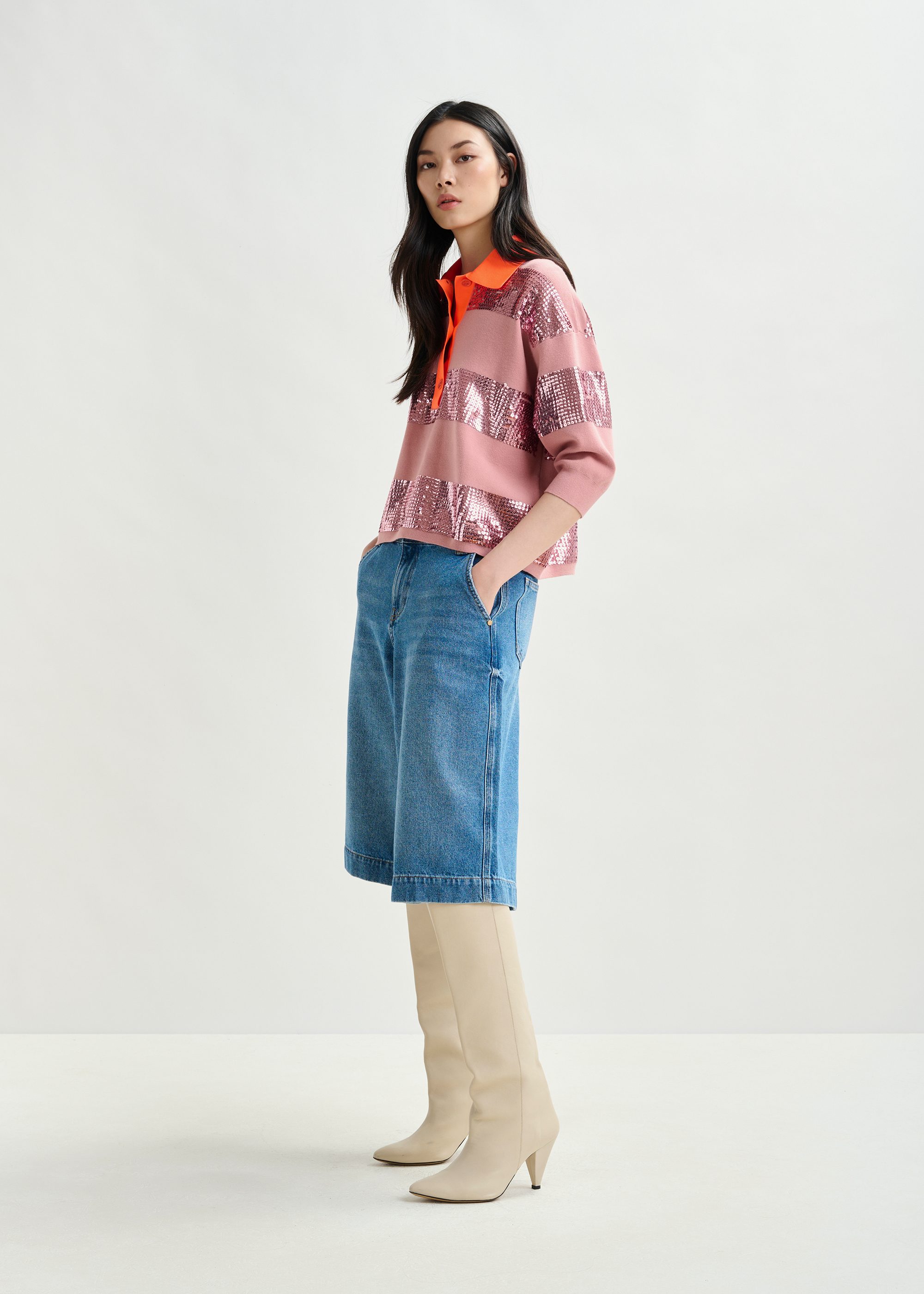 Bermuda pants with rolled hem | Essentiel Antwerp United Kingdom