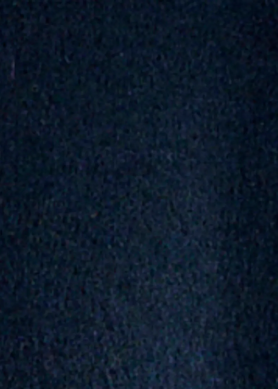 Marineblauw oversized bomberjack in wol