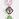Pink, black and green gold-tone rhinestone necklace